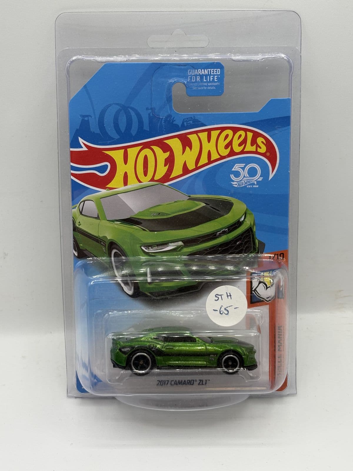 2017 Camaro ZL1 — Super Treasure Hunt, Green – Hot Wheels 1:64 diecast, carded