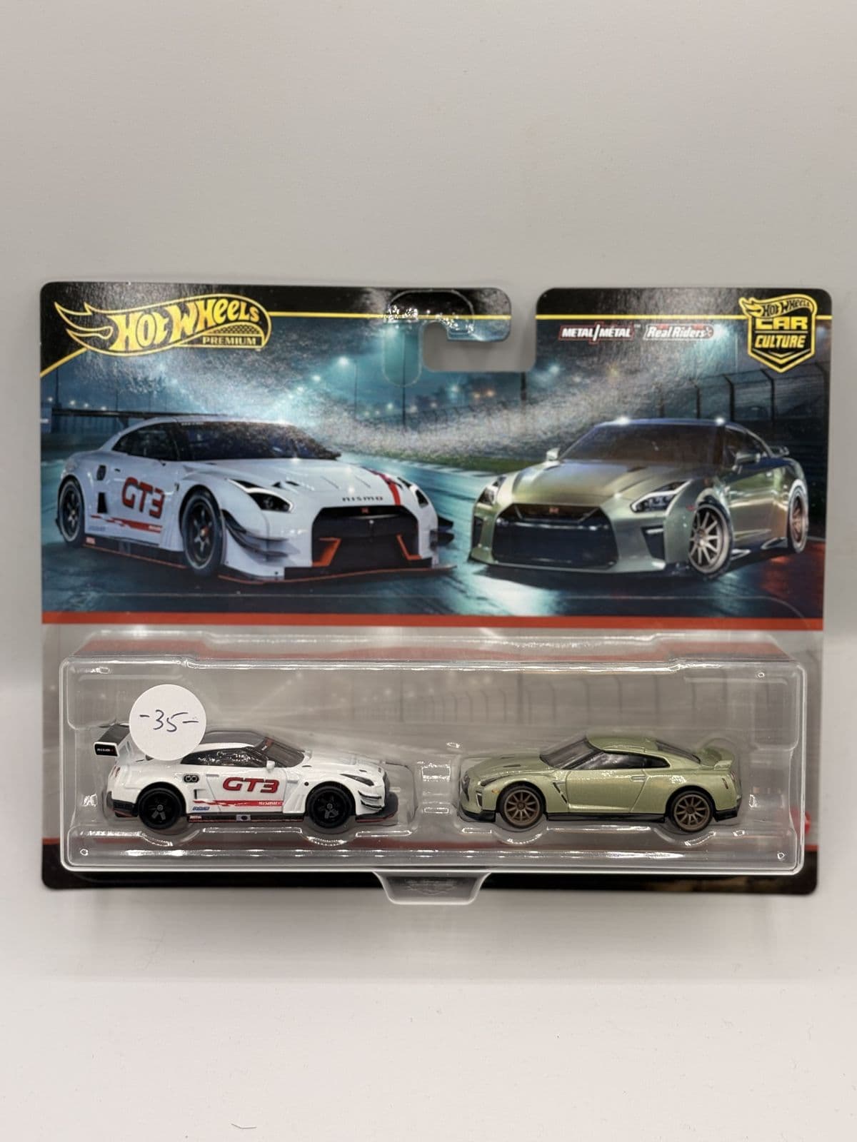 Nissan GT-R Nismo GT3 & GT-R — Car Culture 2-Pack – Hot Wheels 1:64 diecast, carded