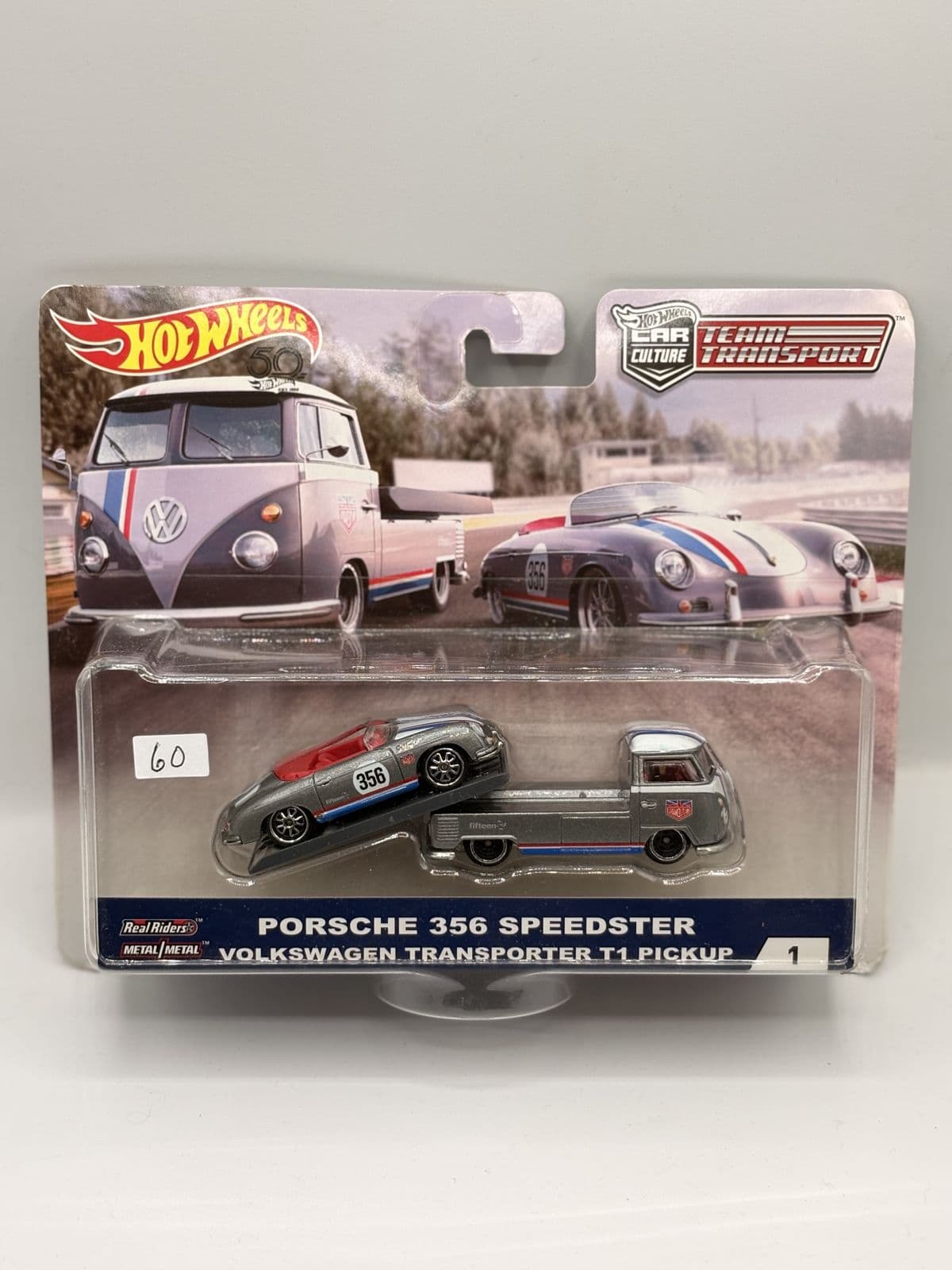 Porsche 356 Speedster & VW Transporter T1 Pickup — Team Transport – Hot Wheels 1:64 diecast, carded