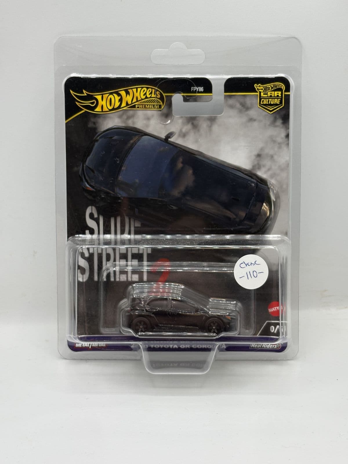 Toyota GR Corolla — Slide Street Chase – Hot Wheels 1:64 diecast, carded – view 2