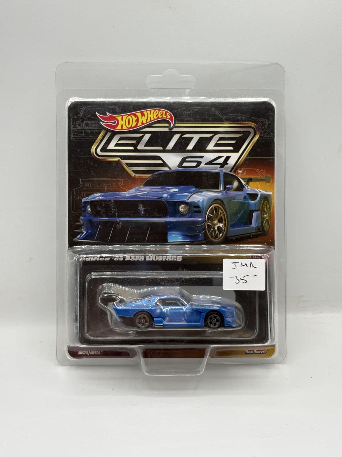 Modified '69 Ford Mustang — Elite 64 – Hot Wheels 1:64 diecast, carded – view 2