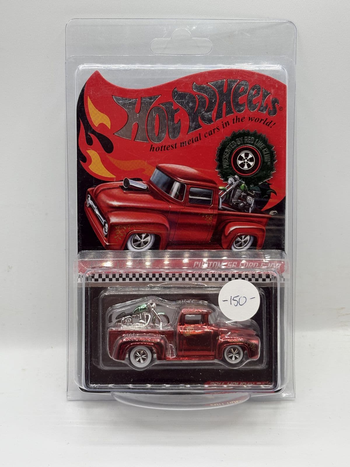 Custom '56 Ford F-100 — Red Line Club – Hot Wheels 1:64 diecast, carded – view 2