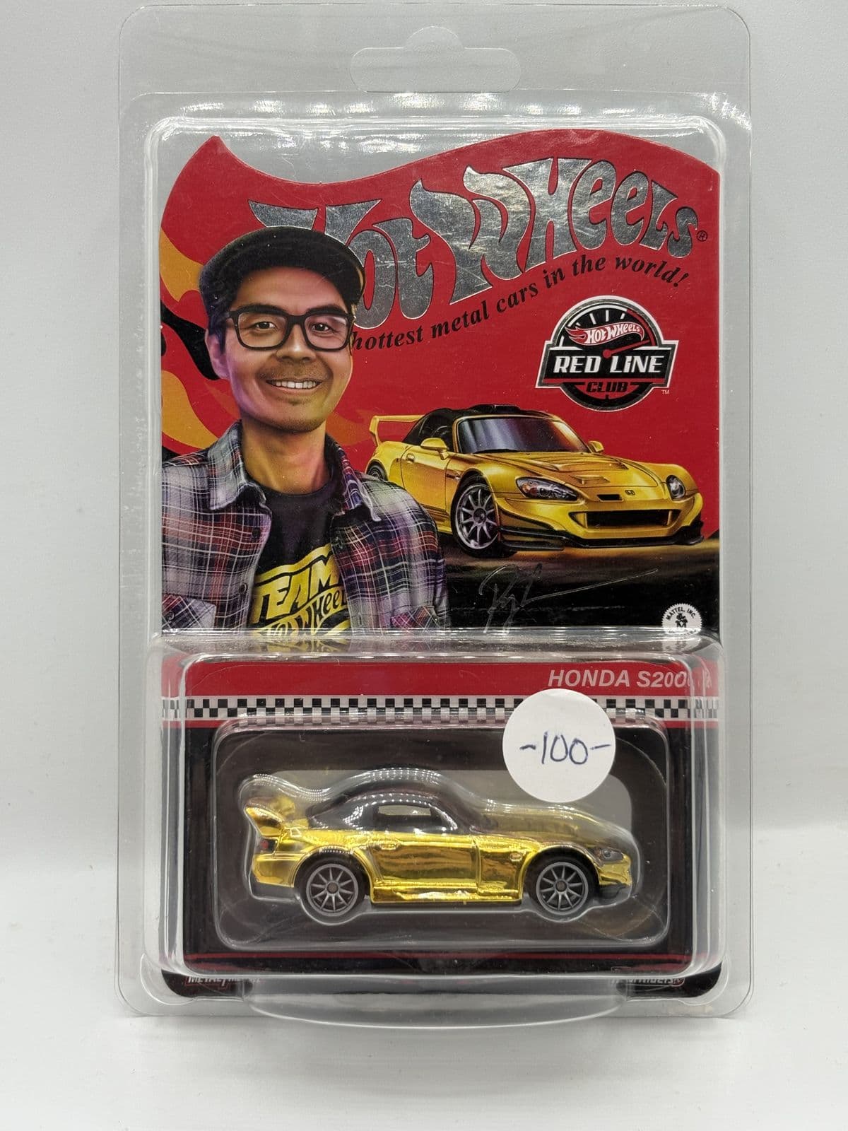 Honda S2000 — Red Line Club, Gold – Hot Wheels 1:64 diecast, carded – view 2