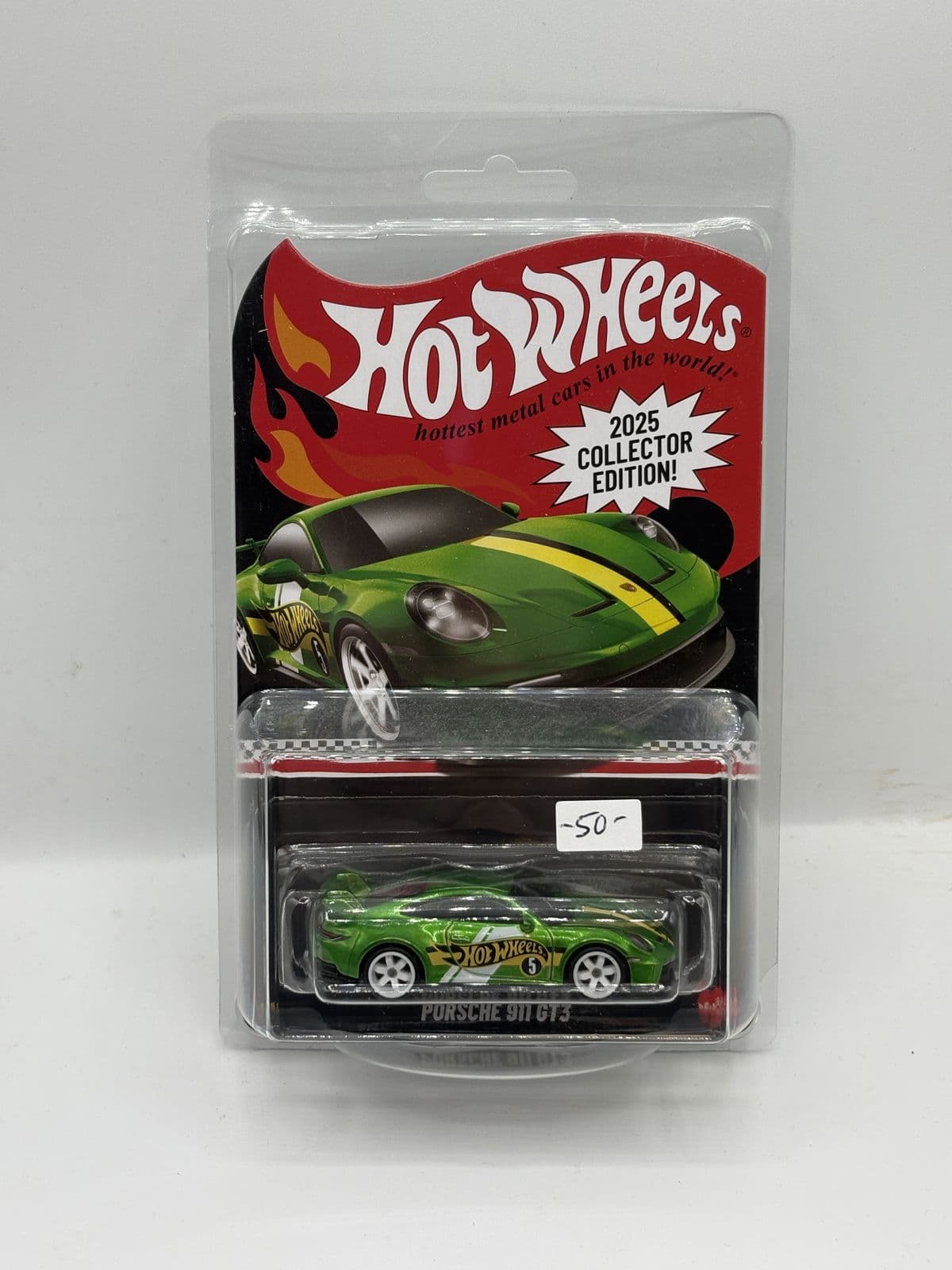 Porsche 911 GT3 — 2025 Collector Edition – Hot Wheels 1:64 diecast, carded – view 2