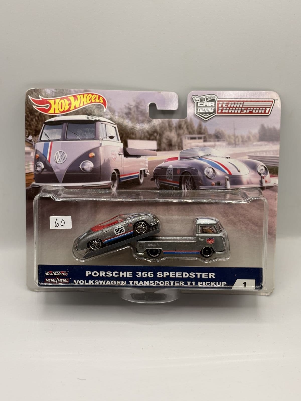 Porsche 356 Speedster & VW Transporter T1 Pickup — Team Transport – Hot Wheels 1:64 diecast, carded – view 3