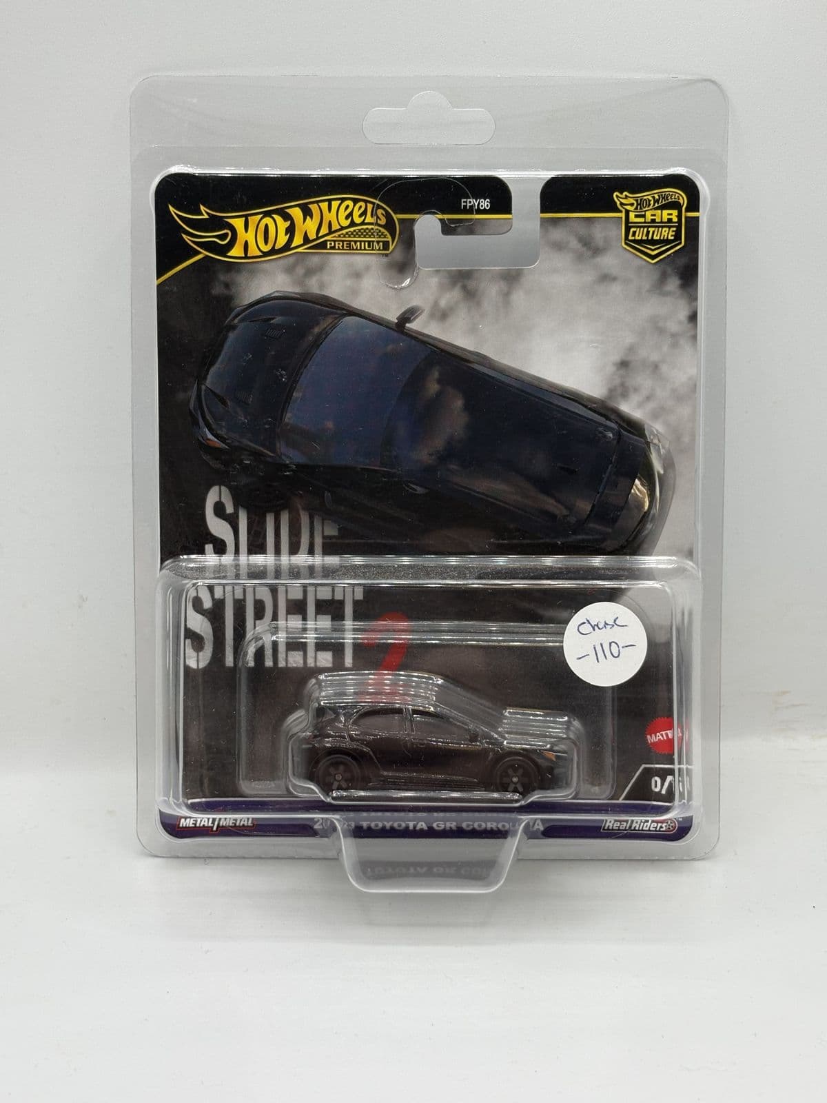 Toyota GR Corolla — Slide Street Chase – Hot Wheels 1:64 diecast, carded – view 3