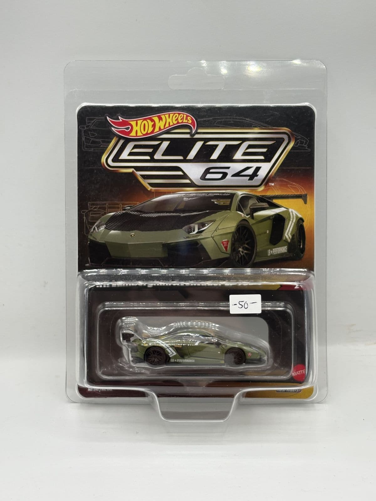 Lamborghini Aventador (Liberty Walk) — Elite 64 – Hot Wheels 1:64 diecast, carded