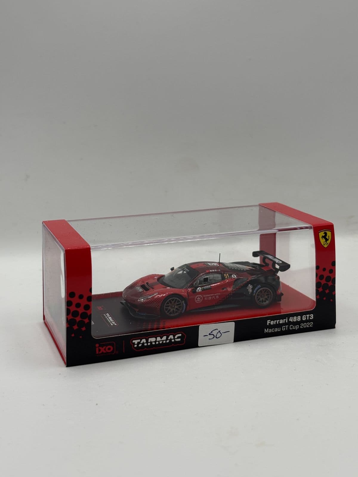 Ferrari 488 GT3 — Macau GT Cup 2022 – Tarmac Works 1:64 diecast, boxed